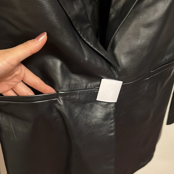 Revolve Lita by Ciara Lamb Leather Black Blaxer XS.  New with tags $498 retail - Picture 11 of 16